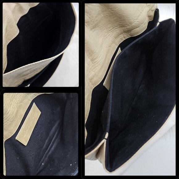Balenciaga  Neutral Beige Leather Clutch - Picture 15 of 17